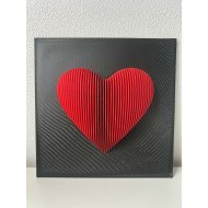 Dekoratyvinis 3D širdies paveikslas 