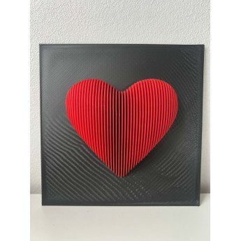 Dekoratyvinis 3D širdies paveikslas 