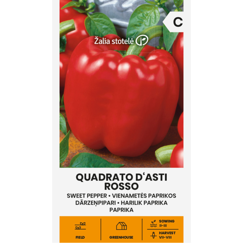 PAPRIKOS VIENAMETĖS QUADRATO D ASTI ROSSO PAPRIKOS VIENAMETĖS QUADRATO D ASTI ROSSO