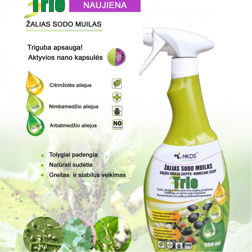 ŽALIAS SODO MUILAS TRIO PURŠKIAMAS, 500 ML