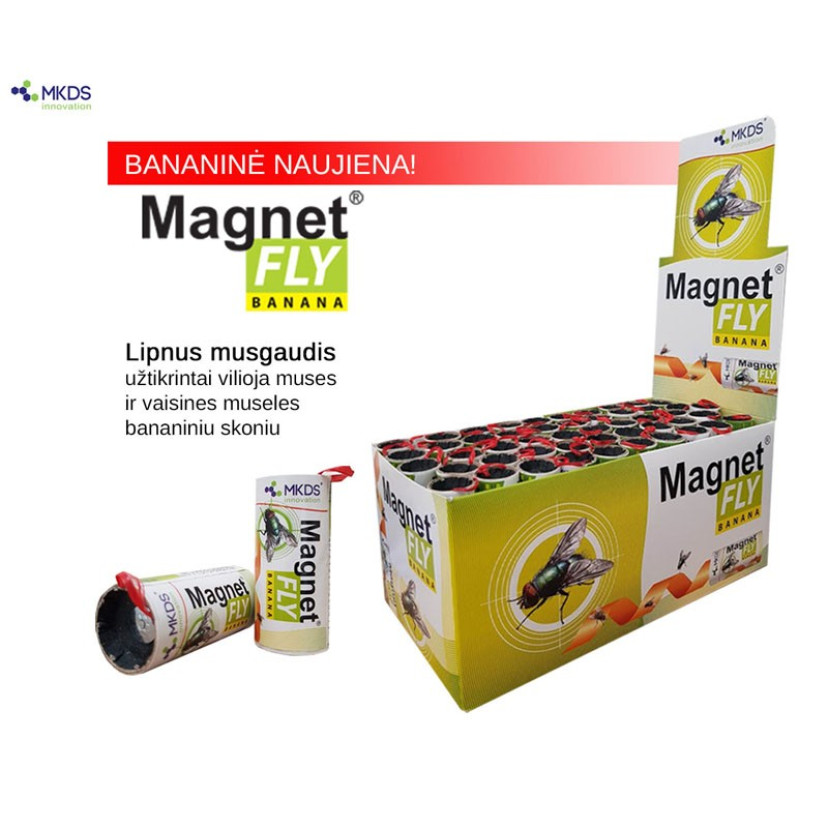 MAGNET FLY BANANA LIPNUS MUSGAUDIS, 1 VNT